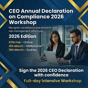 CEO Annual Declaration on Compliance 2026  -11th March - Sydney